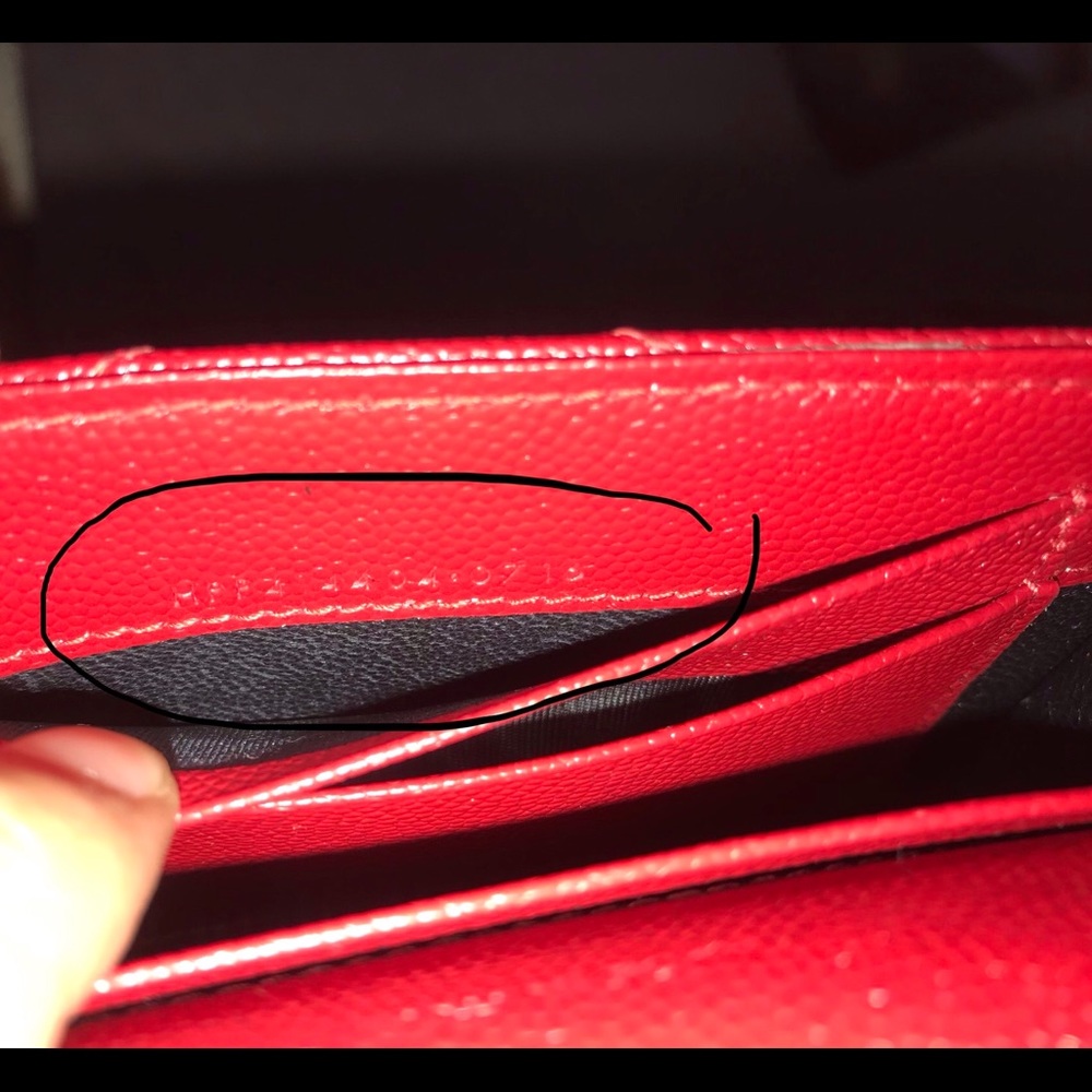 Red saint Laurent envelope wallet/ dustbag - Picture 7 of 8